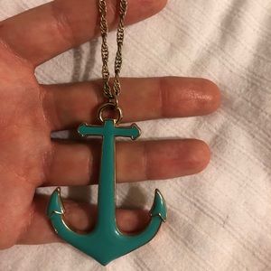 Turquoise anchor necklace